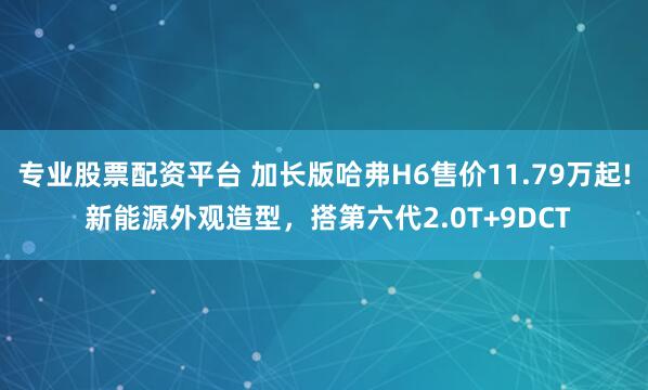 专业股票配资平台 加长版哈弗H6售价11.79万起! 新能源外观造型，搭第六代2.0T+9DCT
